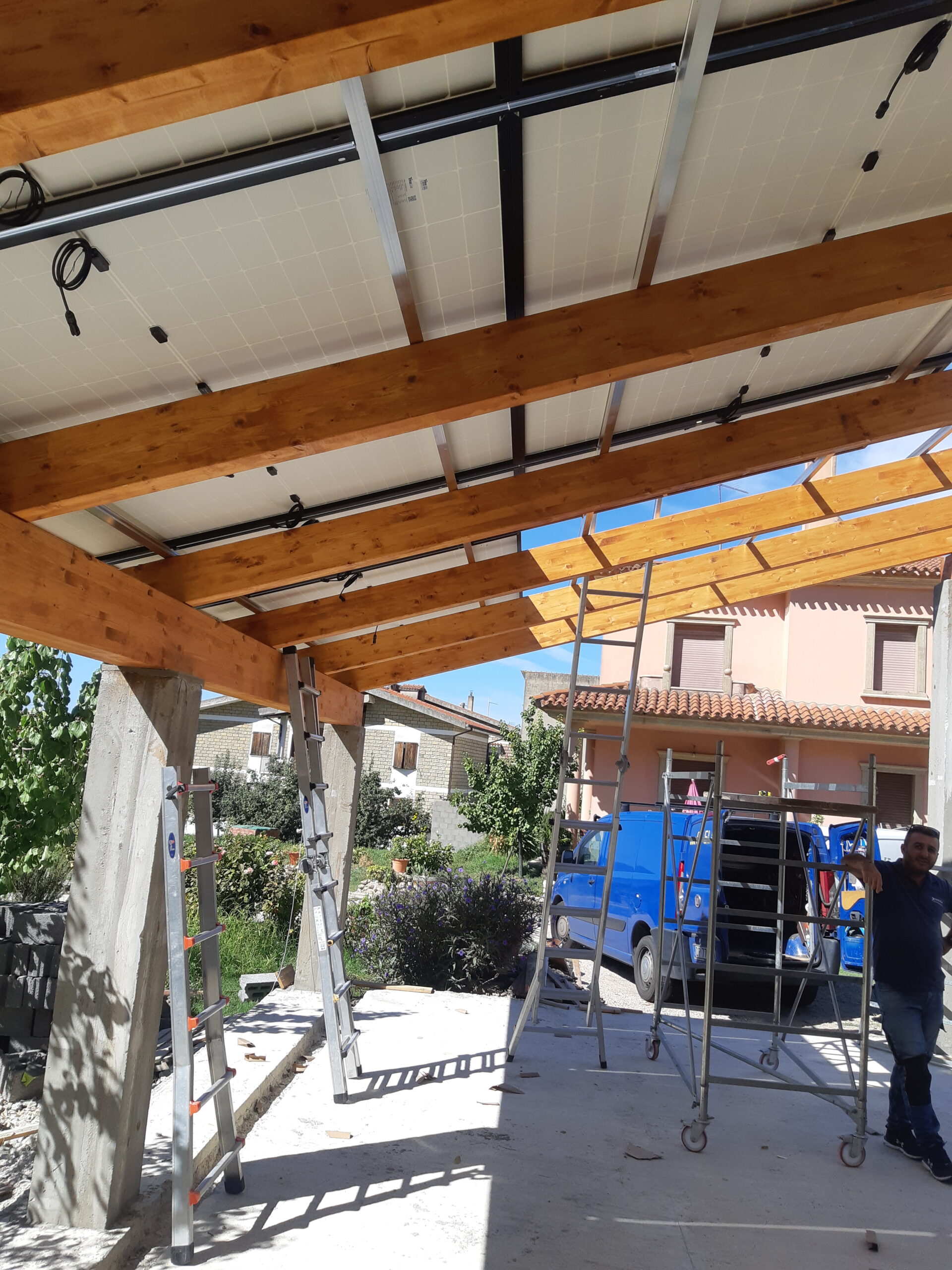 installazione pensilina fotovoltaica per garage Cabras- Oristano